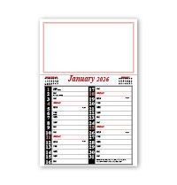 Appointment Memo Calendar - Red and Black