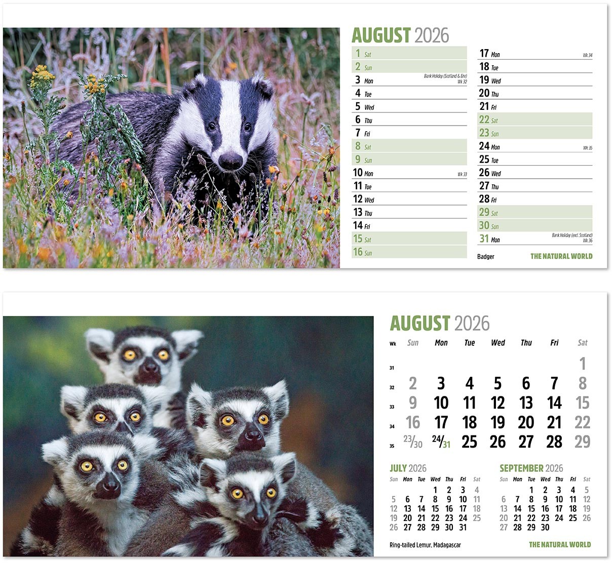 The Natural World Desk Calendar