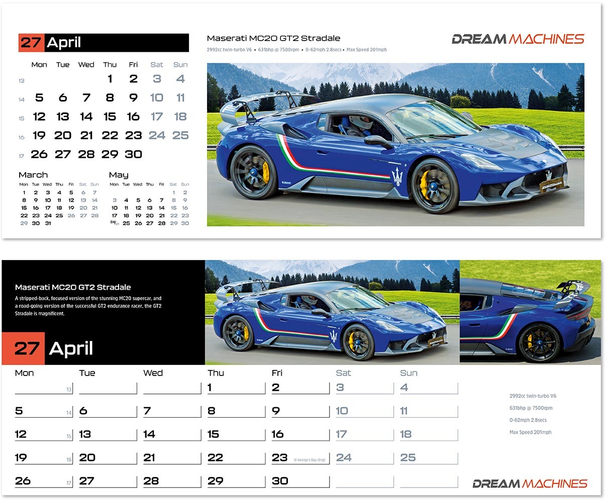 Dream Machines Task Station Desk Calendar