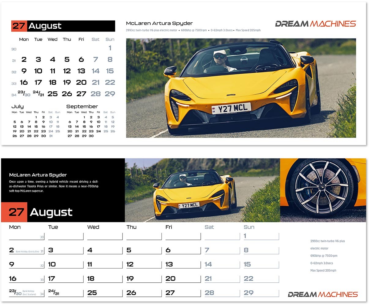 Dream Machines Task Station Desk Calendar