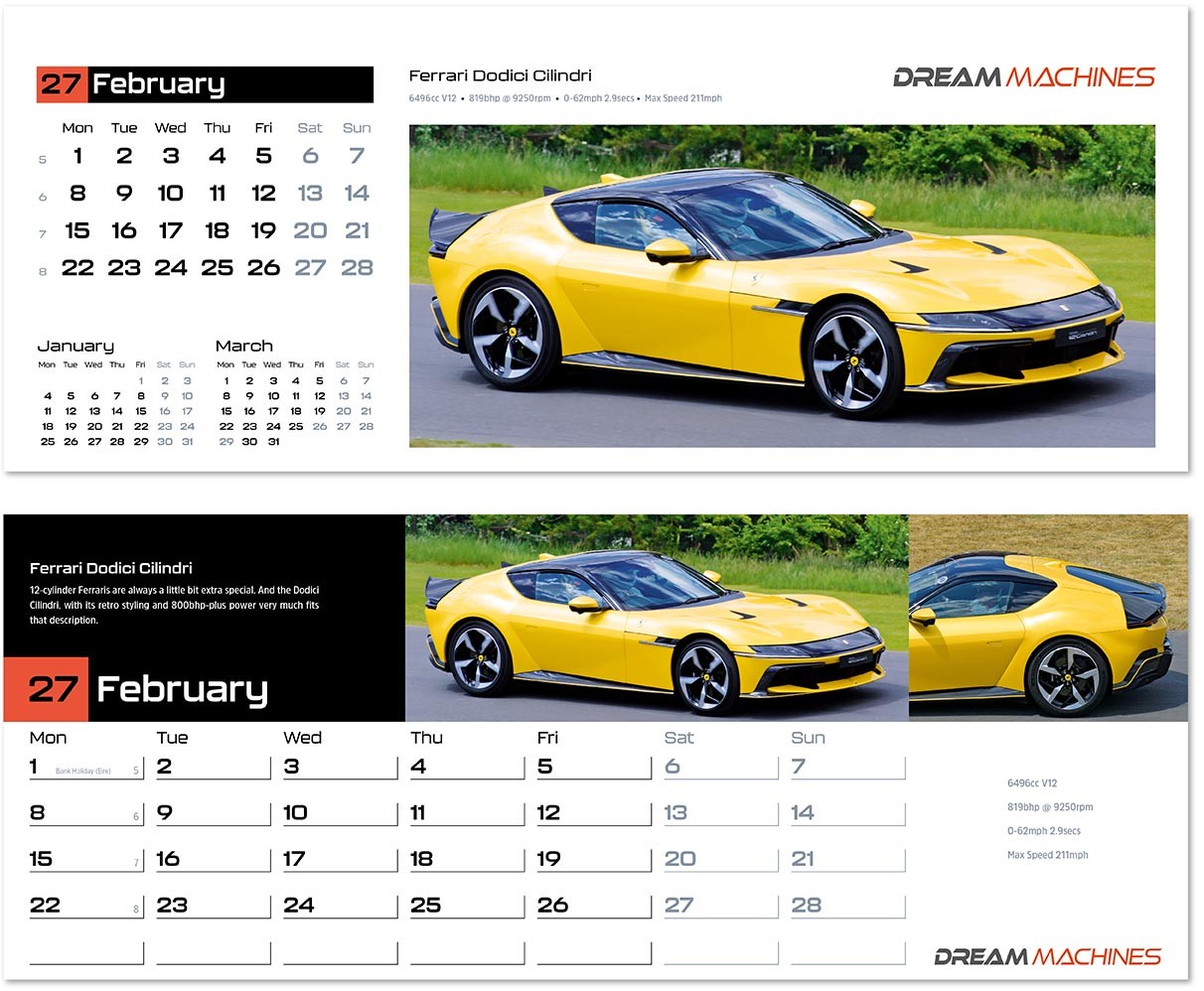 Dream Machines Task Station Desk Calendar
