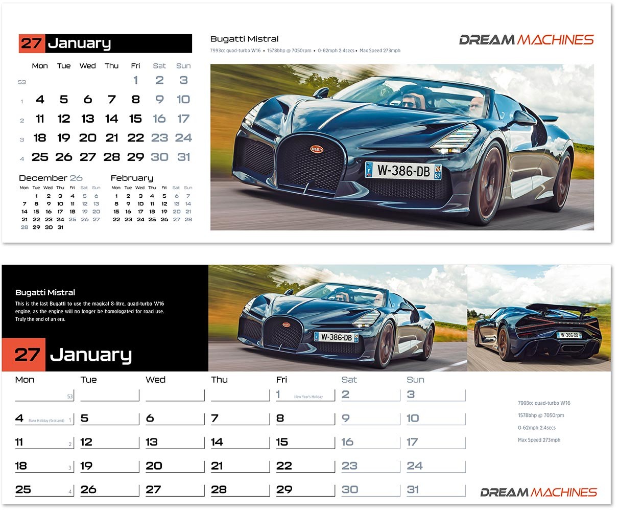 Dream Machines Task Station Desk Calendar