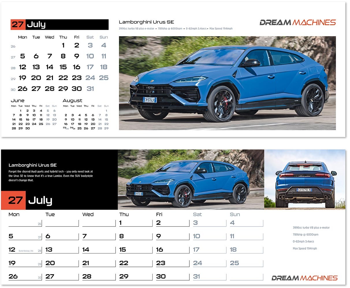 Dream Machines Task Station Desk Calendar