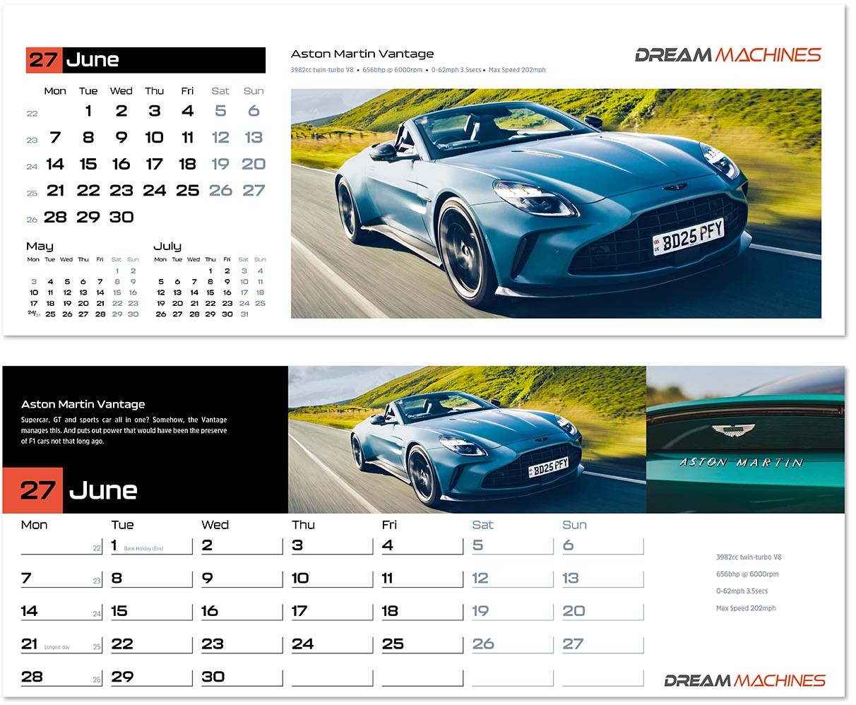 Dream Machines Task Station Desk Calendar