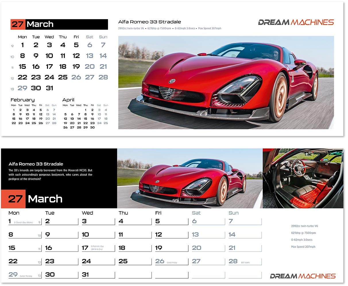 Dream Machines Task Station Desk Calendar