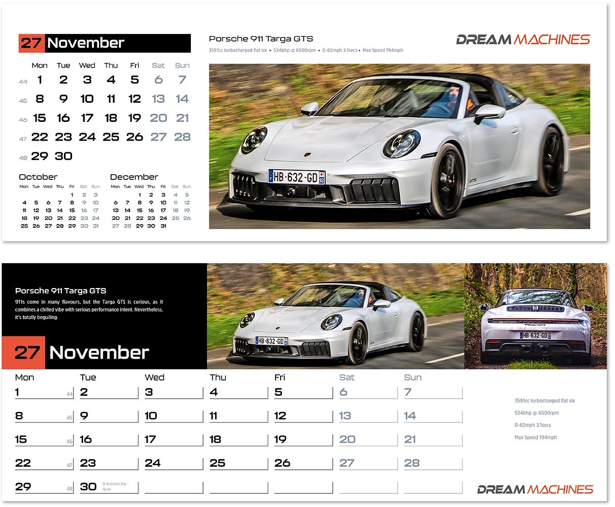 Dream Machines Task Station Desk Calendar