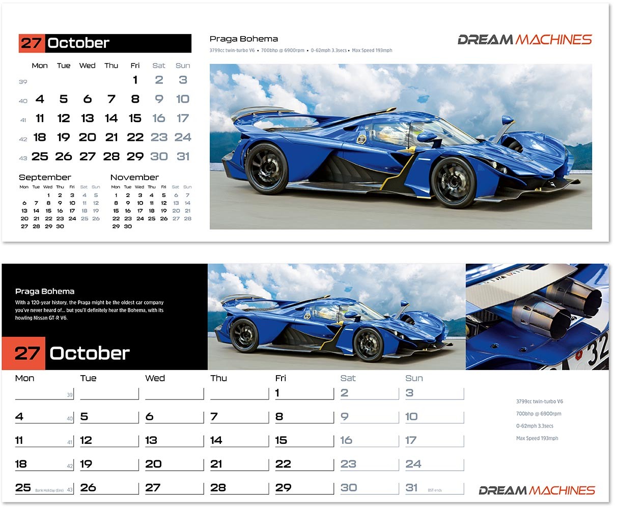 Dream Machines Task Station Desk Calendar