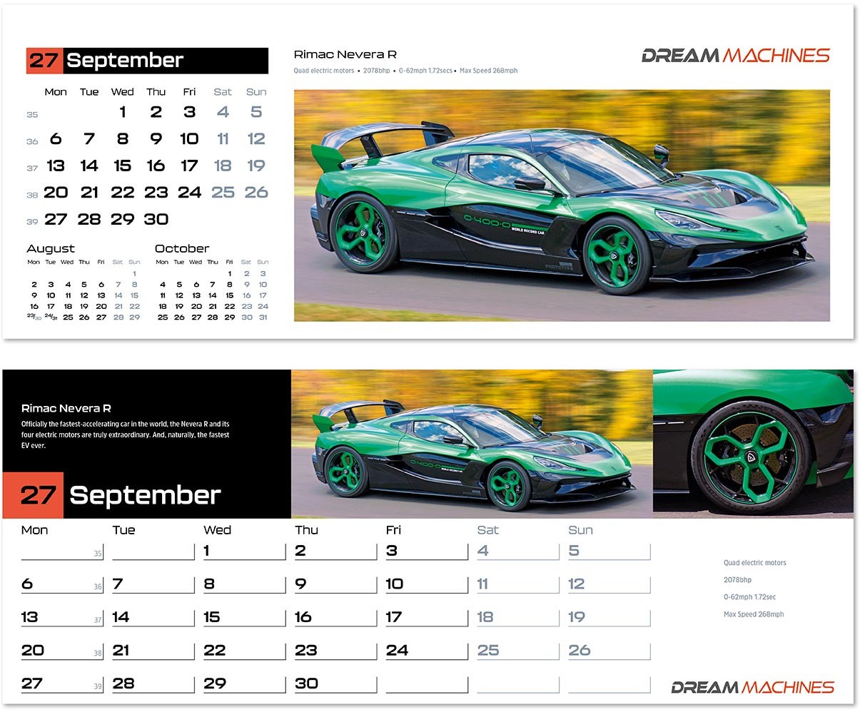 Dream Machines Task Station Desk Calendar