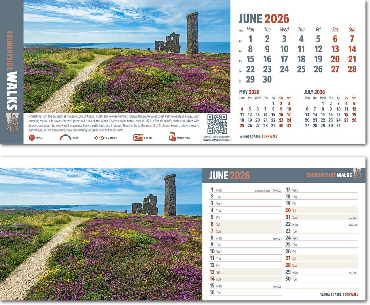 Countryside Walks Note Station Desk Calendar