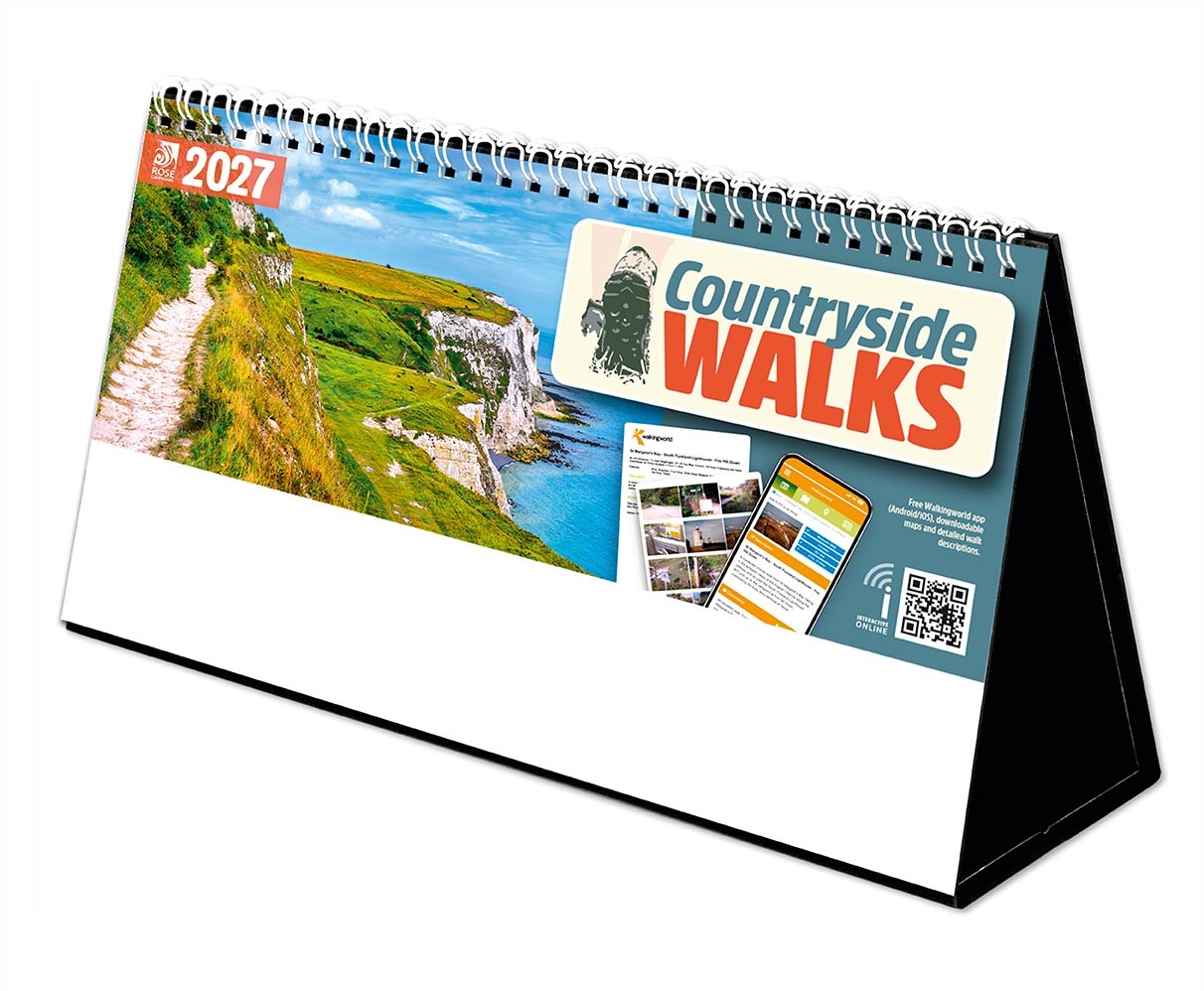 Countryside Walks Premium Lined Easel Desk Calendar