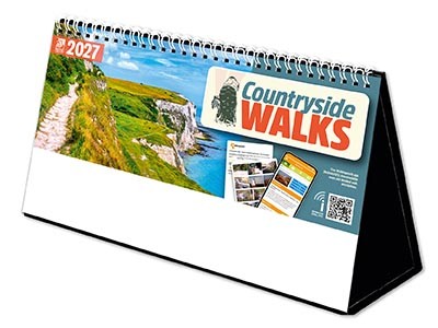 Countryside Walks Premium Lined Easel Desk Calendar