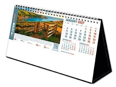 Countryside Walks Premium Lined Easel Desk Calendar