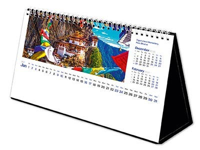 Destinations360 Premium Lined Easel Desk Calendar