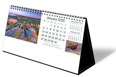 Rural Britain Premium Lined Easel Desk Calendar