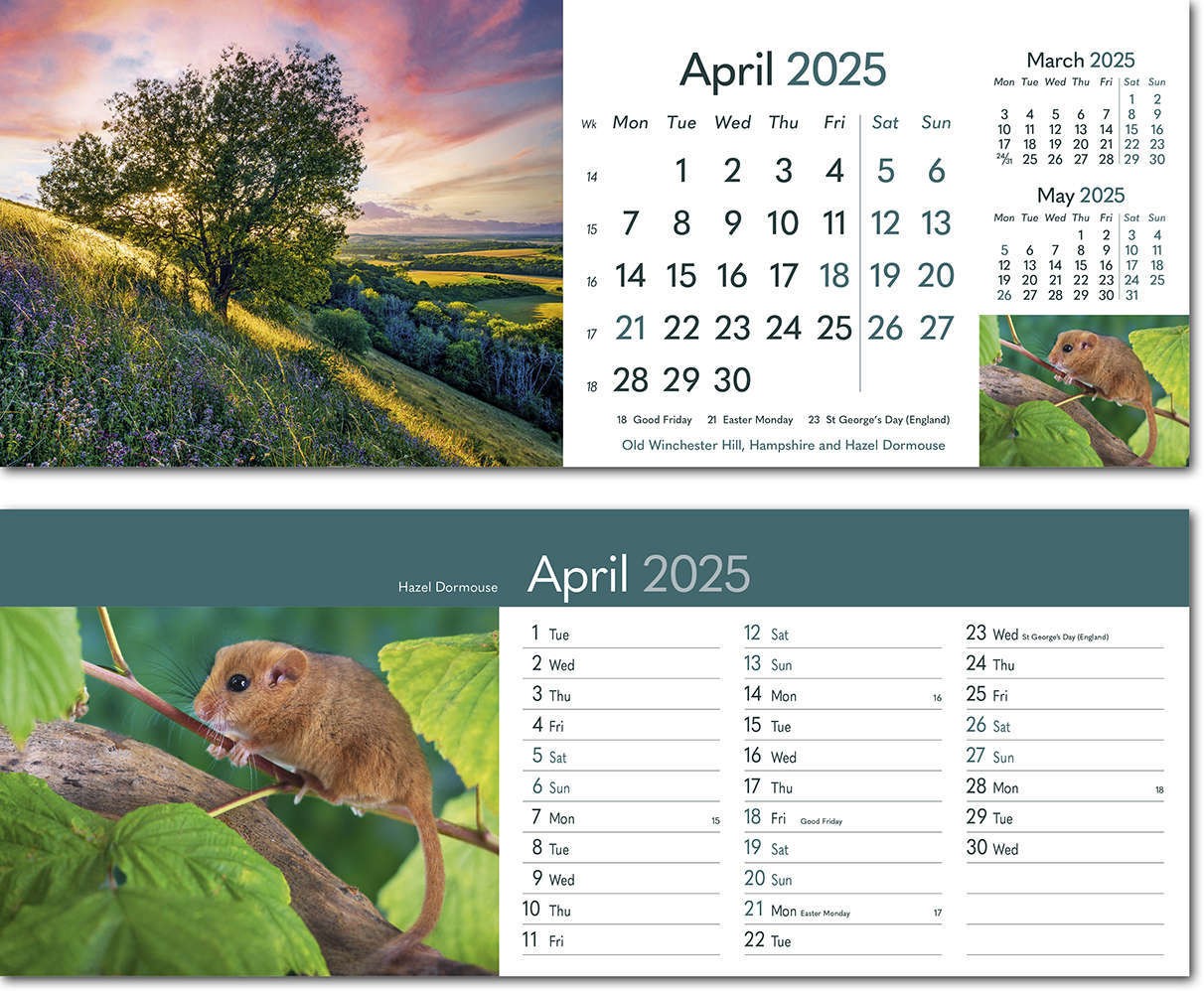 Rural Britain Task Station Desk Calendar