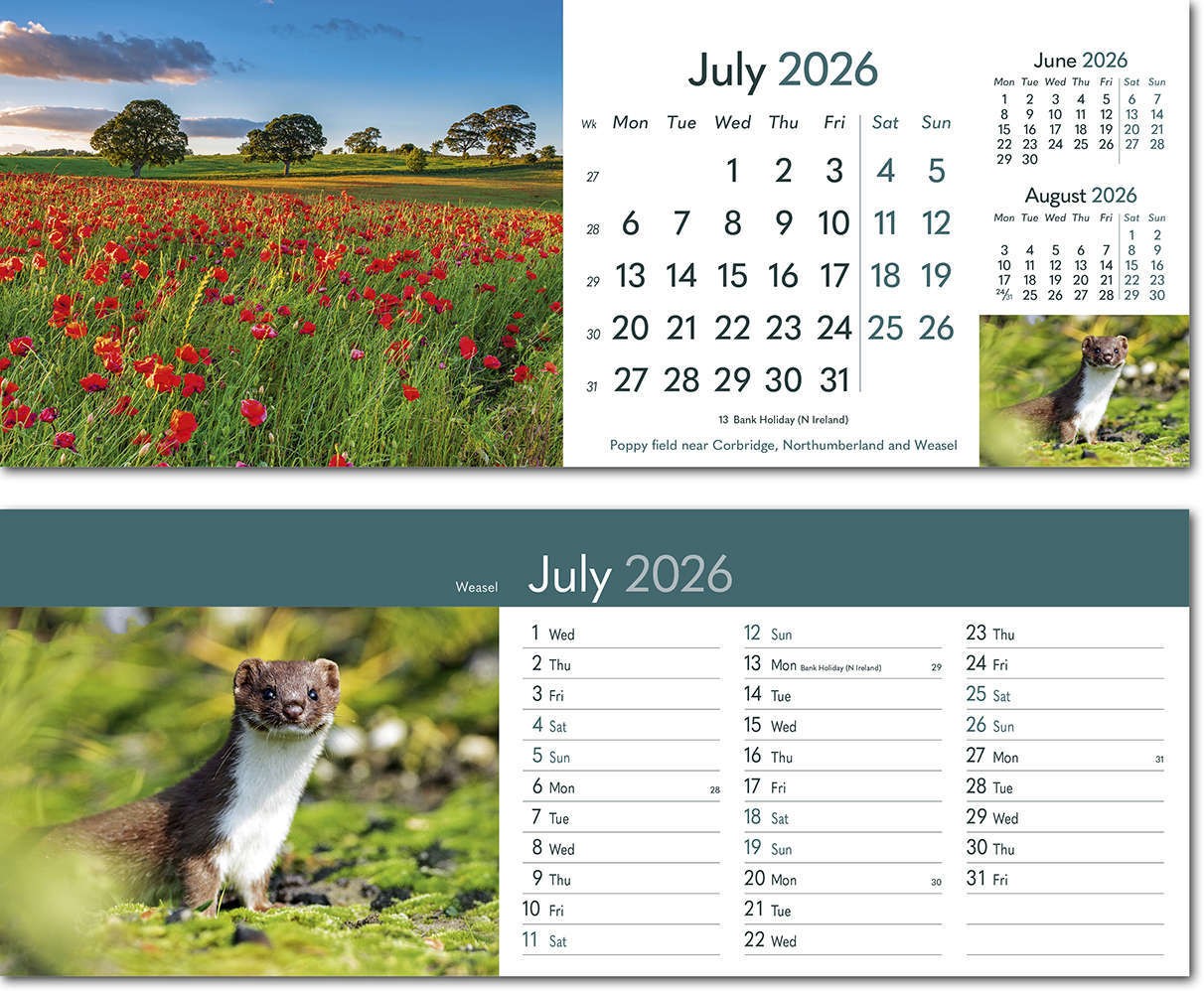 Rural Britain Task Station Desk Calendar