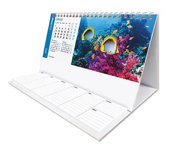 Deep Blue Task Station Desk Calendar