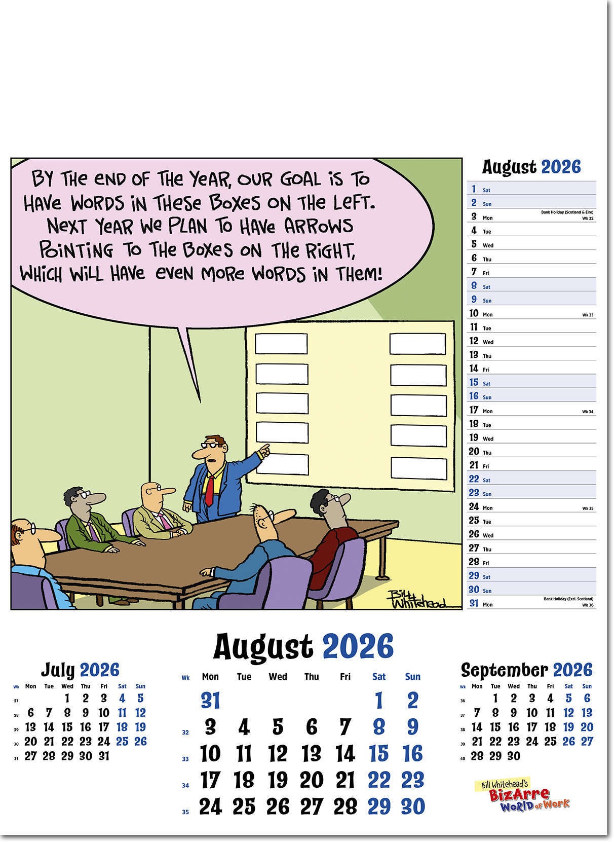 Bizarre World of Work Wall Calendar