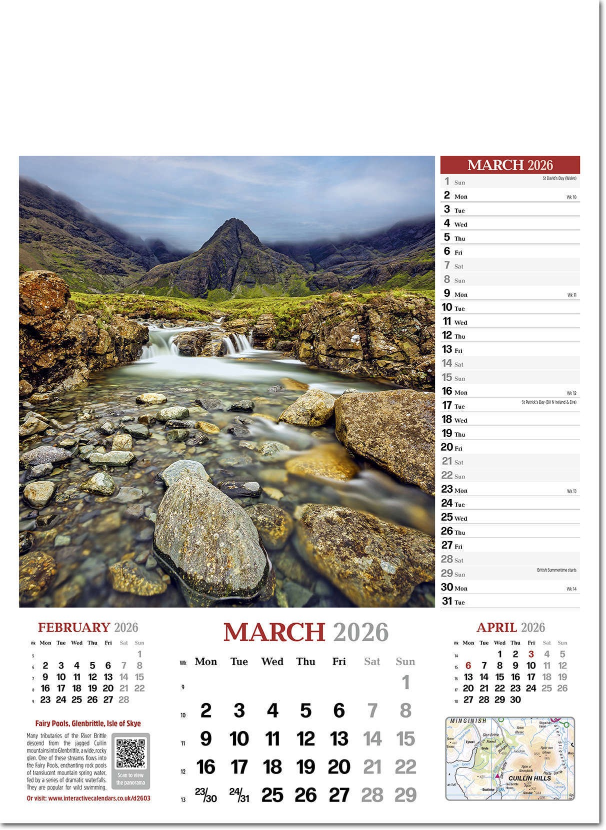 Discover Britain Wall Calendar