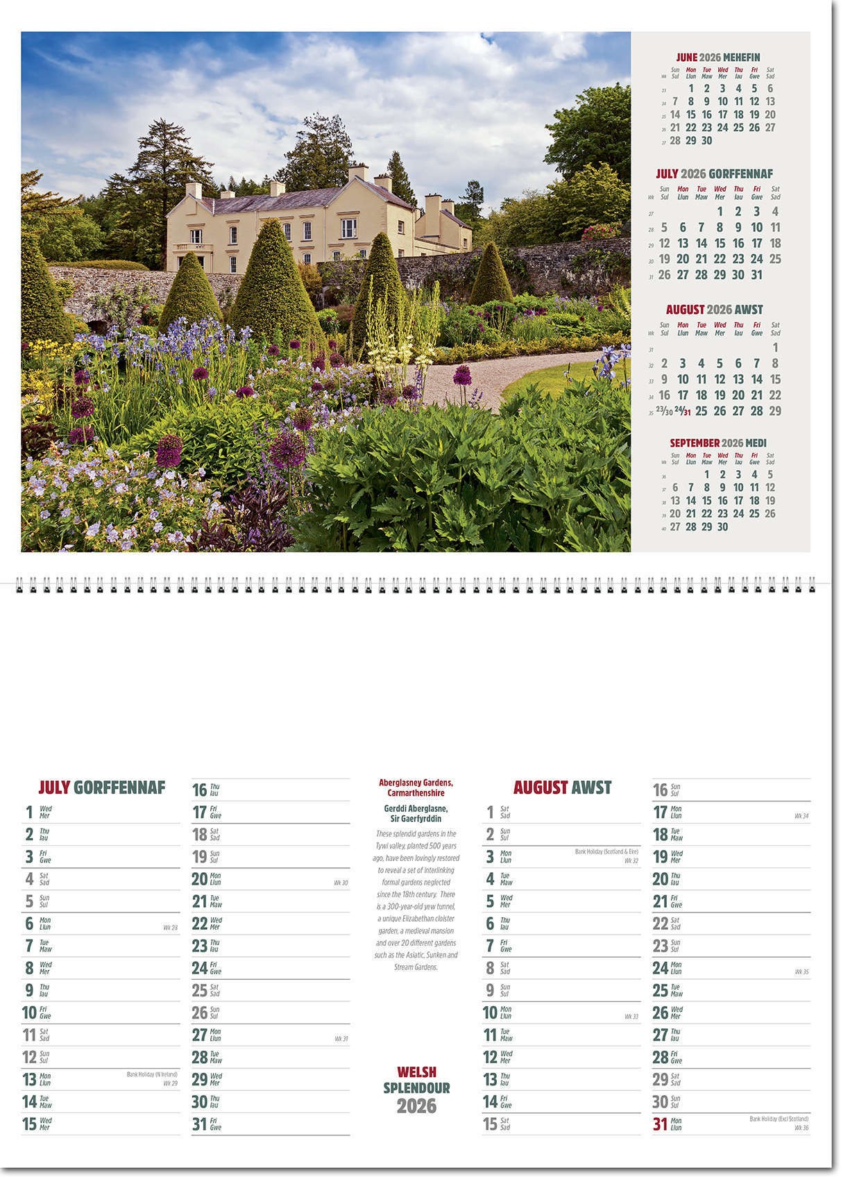 Welsh Splendour Postage Saver Calendar