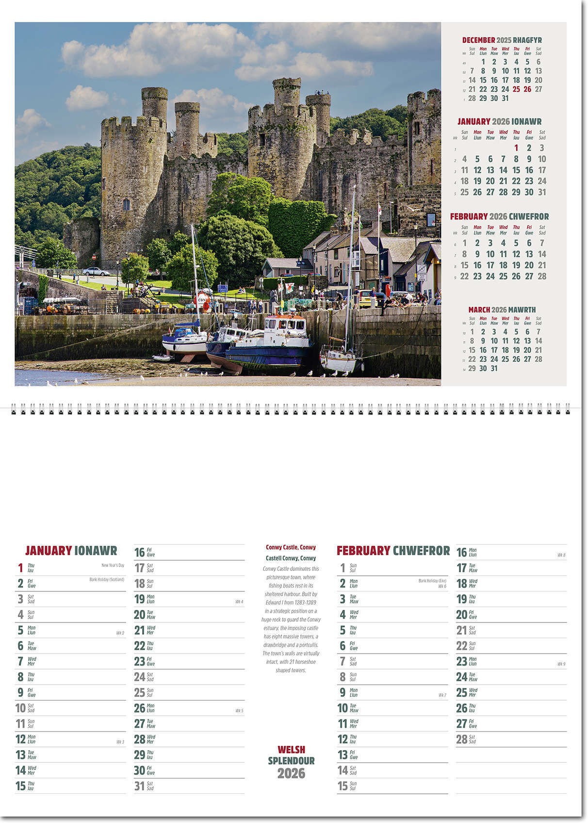 Welsh Splendour Postage Saver Calendar