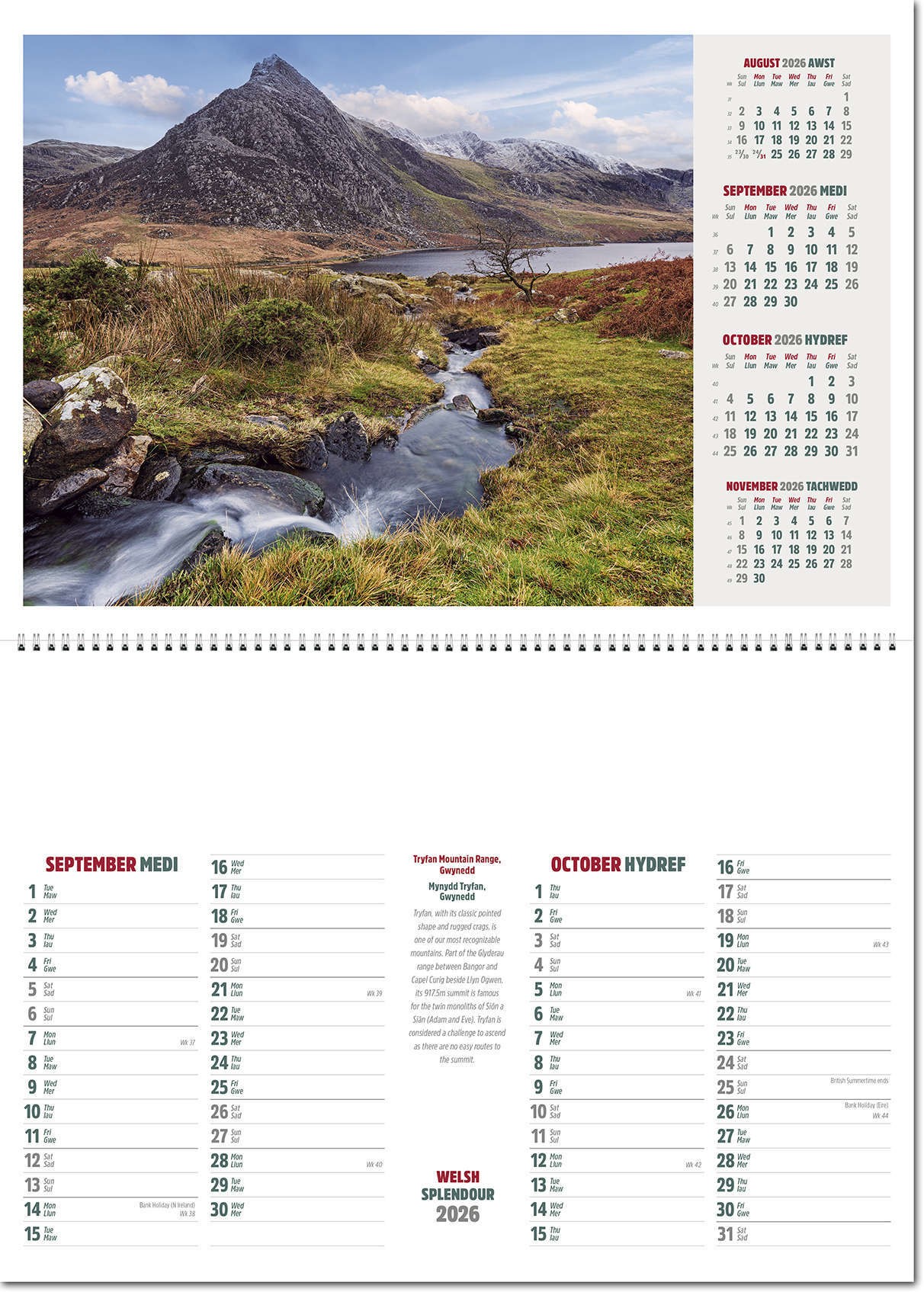 Welsh Splendour Postage Saver Calendar