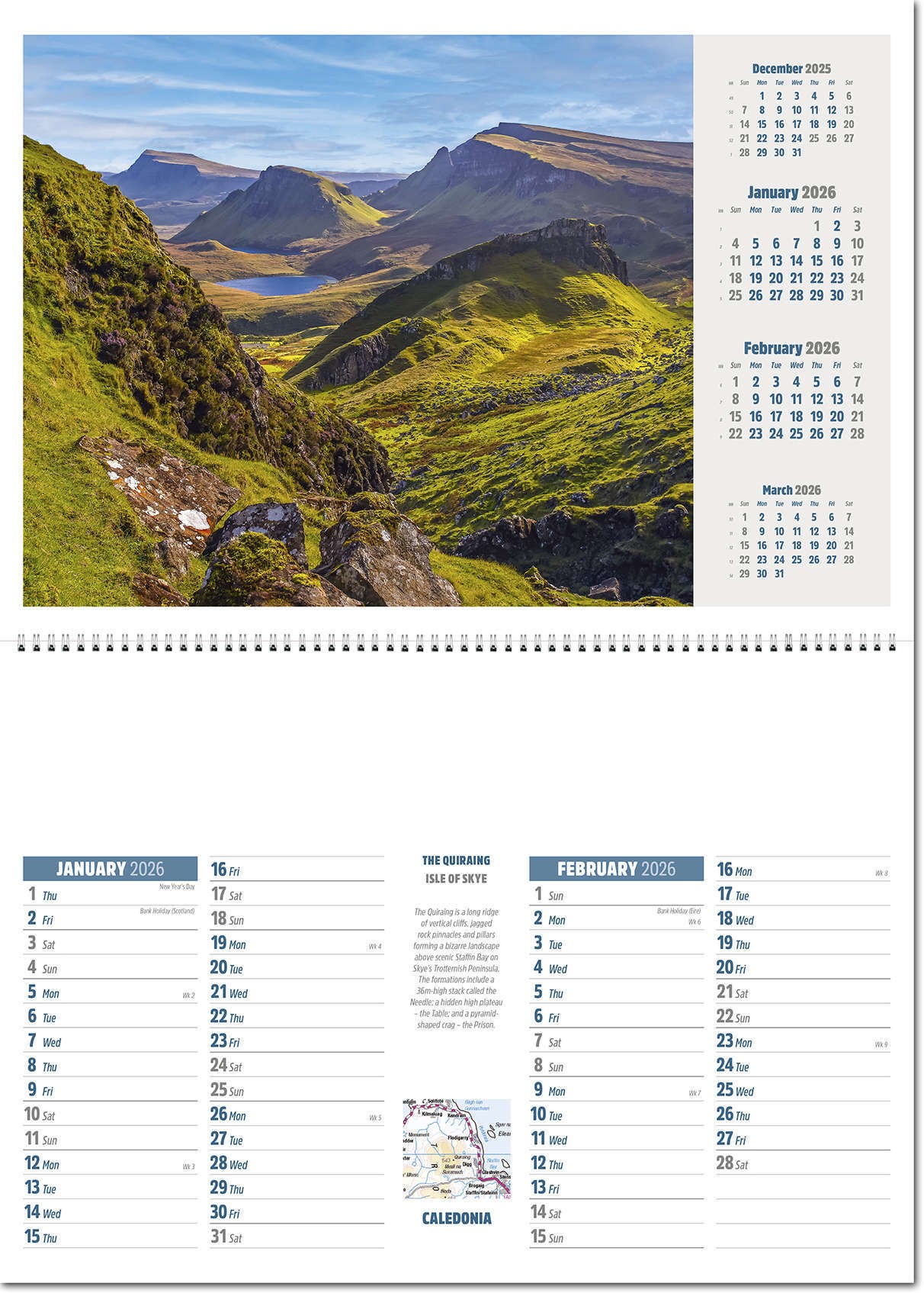 Caledonia Postage Saver Calendar