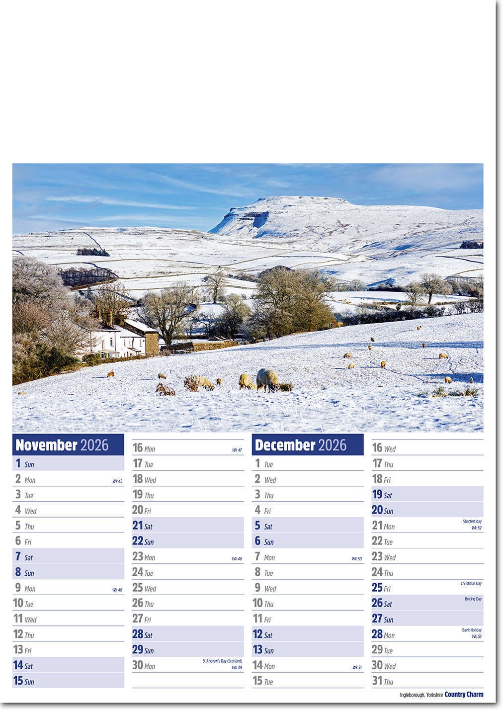 Country Charm Calendar